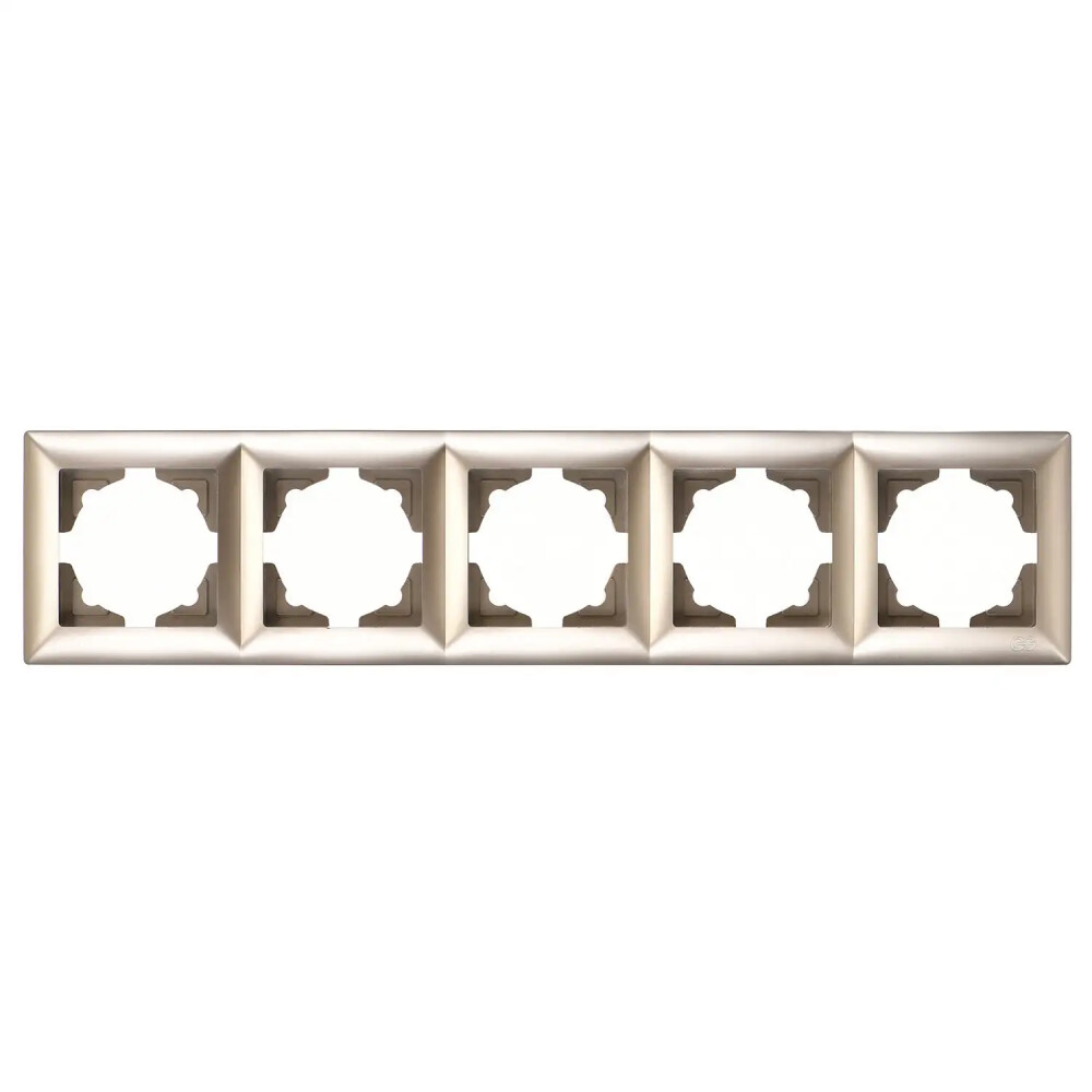 Visage Beşli Çerçeve, Metalik Bej - Günsan Elektrik