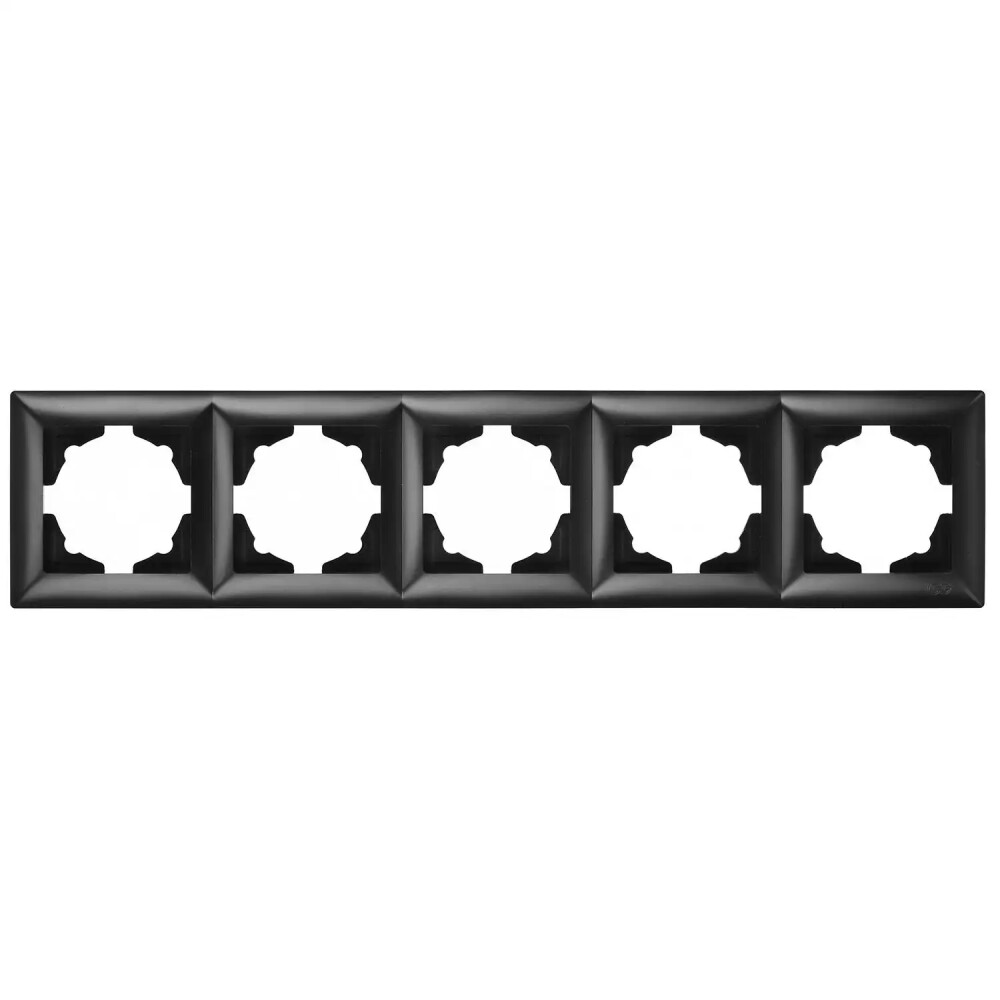 Visage Beşli Çerçeve, Metalik Siyah - Günsan Elektrik