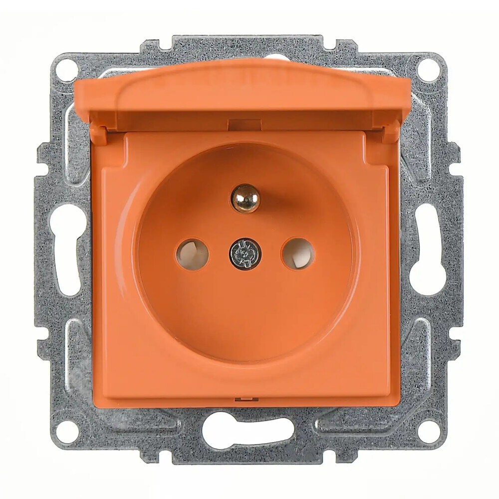 Visage Çocuk Korumalı Kapaklı UPS Priz, Meşe (Mekanizma + Tuş/Kapak) - Günsan Elektrik