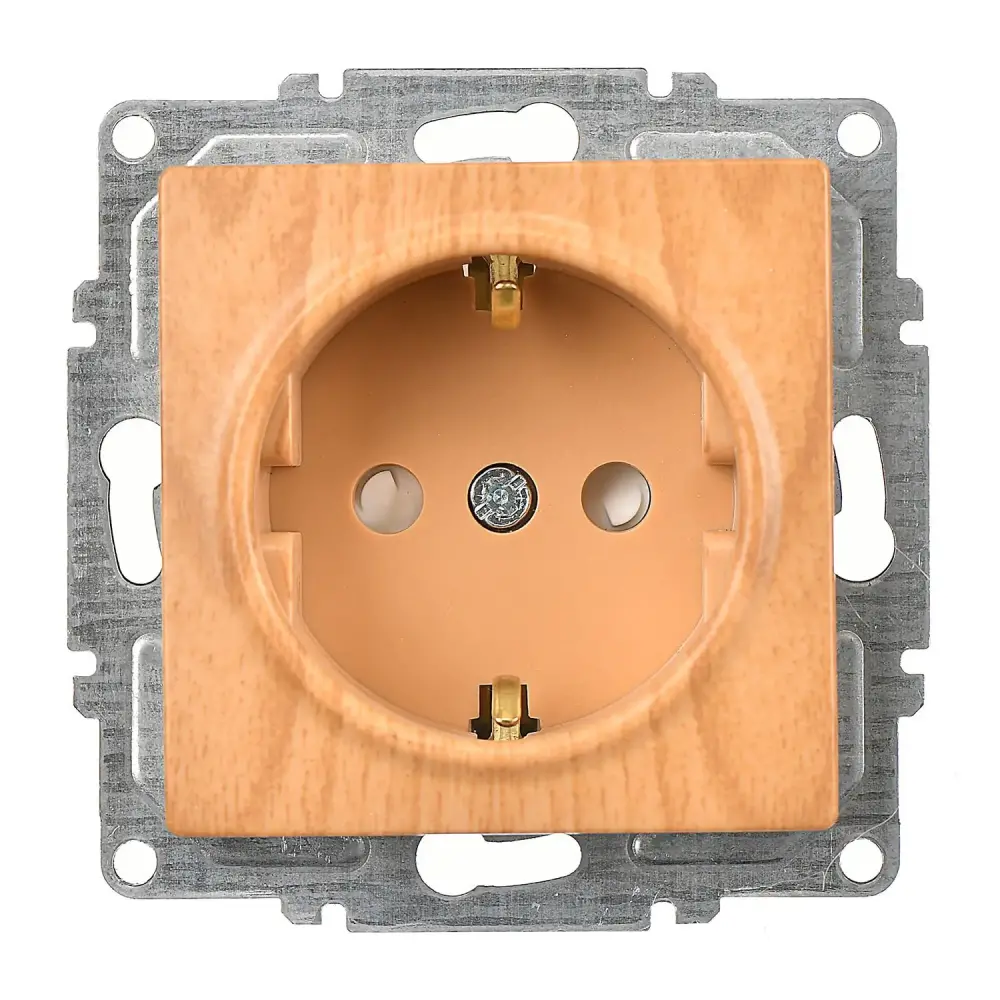 Visage Çocuk Korumalı Topraklı Priz, Akçaağaç (Mekanizma + Tuş/Kapak) - 1