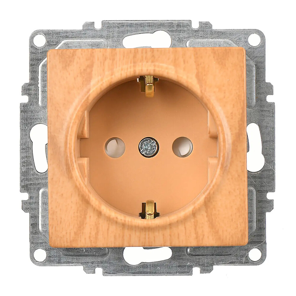 Visage Çocuk Korumalı Topraklı Priz, Akçaağaç (Mekanizma + Tuş/Kapak) - Günsan Elektrik