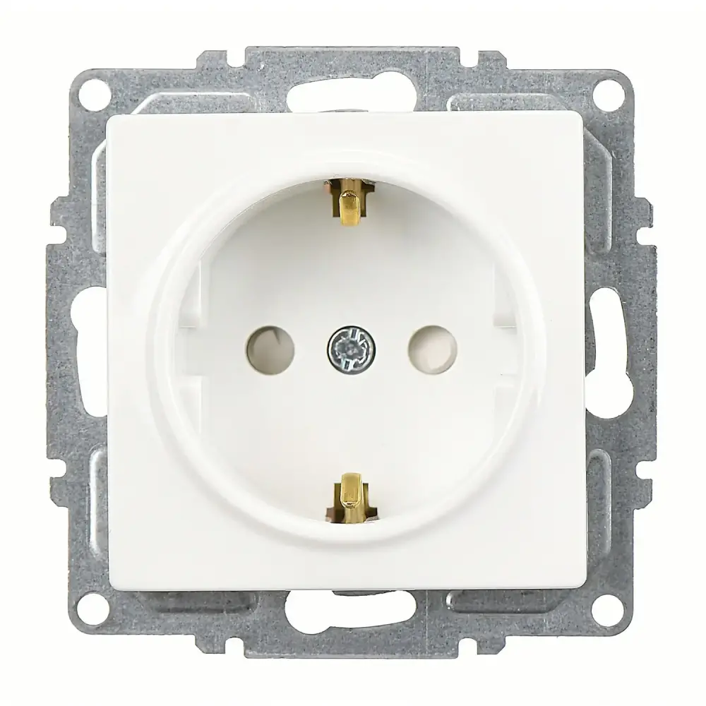 Visage Çocuk Korumalı Topraklı Priz, Beyaz (Mekanizma + Tuş/Kapak) 