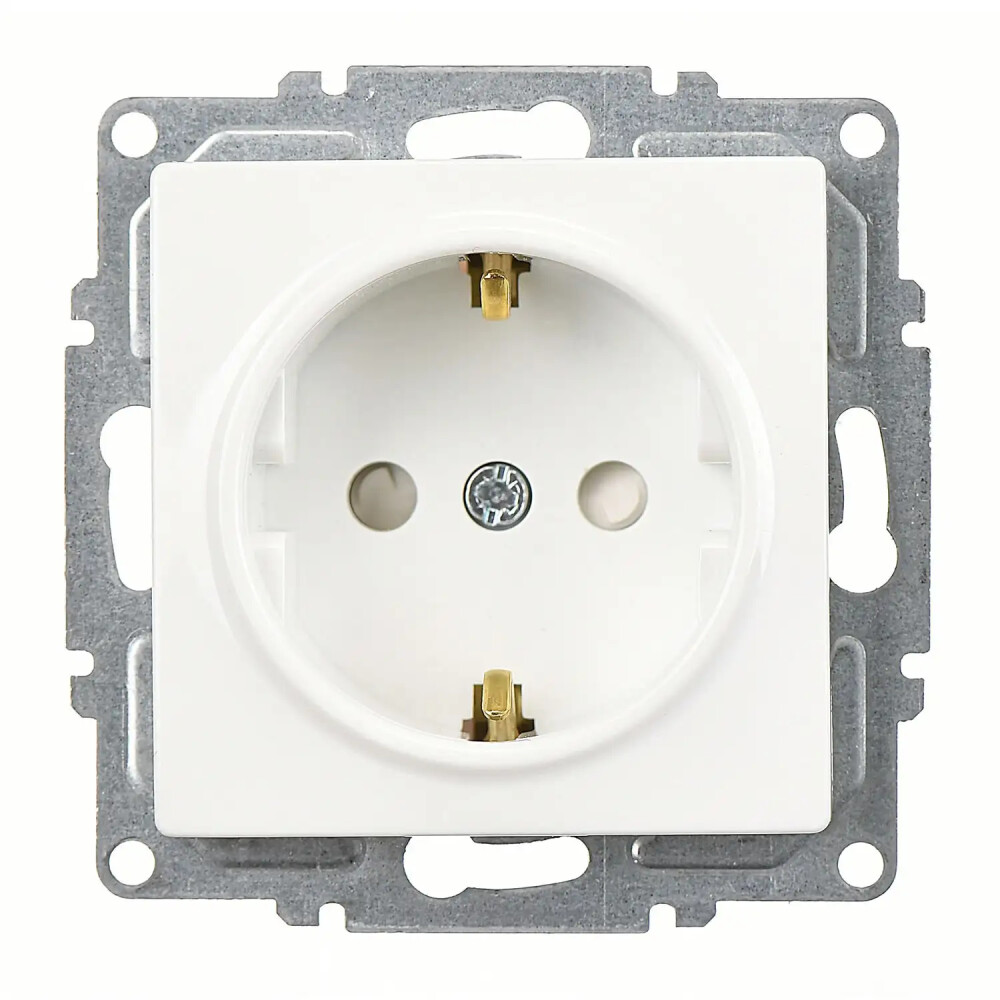 Visage Çocuk Korumalı Topraklı Priz, Beyaz (Mekanizma + Tuş/Kapak) - Günsan Elektrik