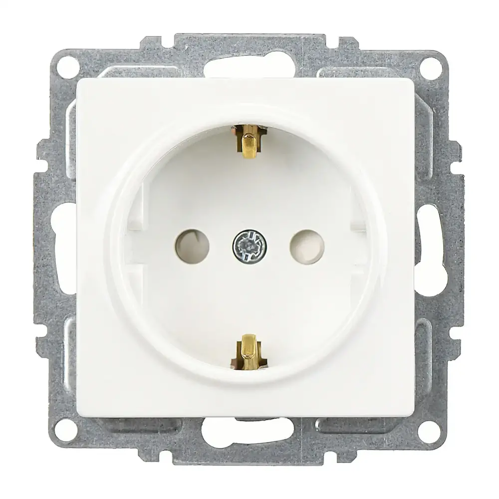 Visage Çocuk Korumalı Topraklı Priz (klipsli), Beyaz (Mekanizma + Tuş/Kapak) 