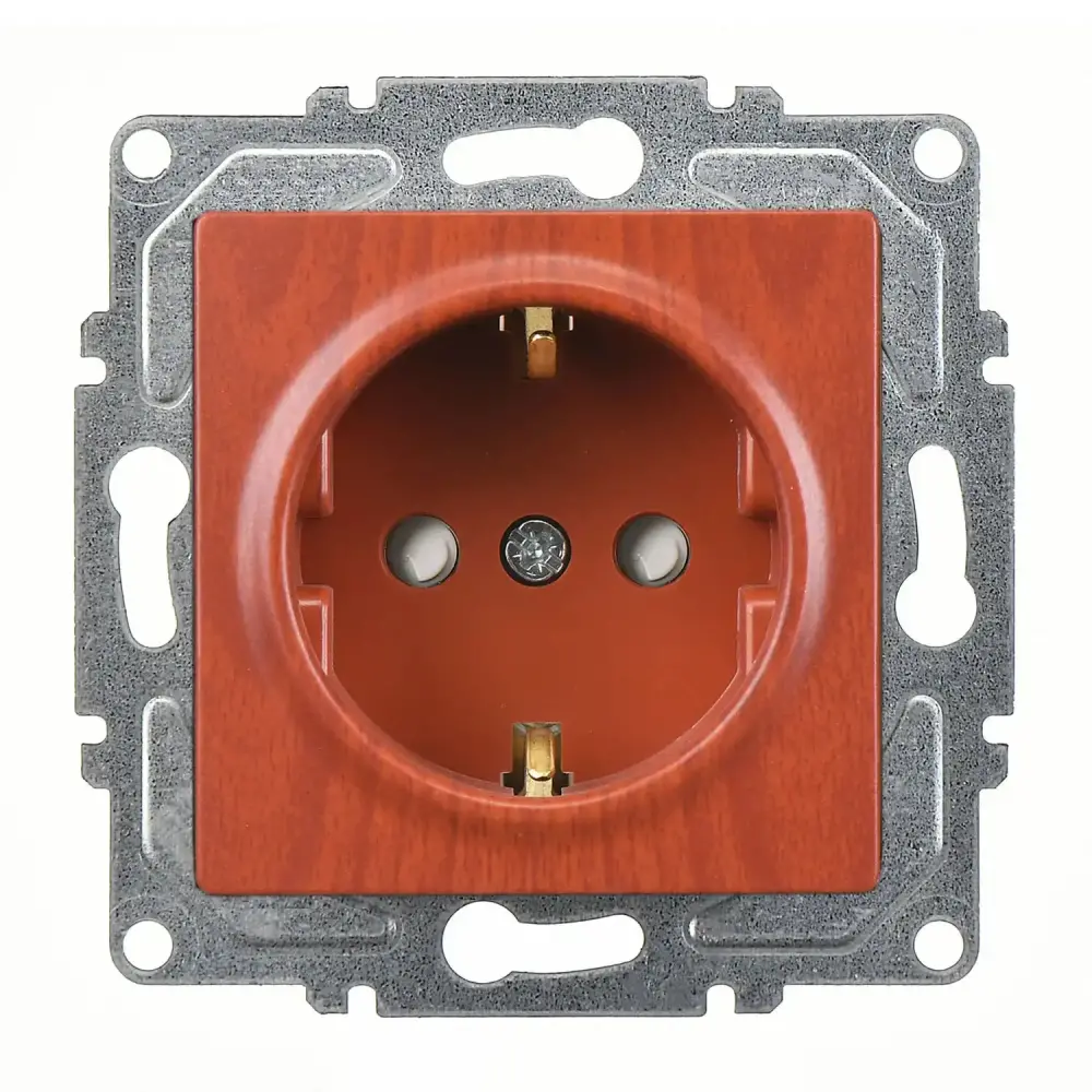 Visage Çocuk Korumalı Topraklı Priz (klipsli), Kiraz (Mekanizma + Tuş/Kapak) 