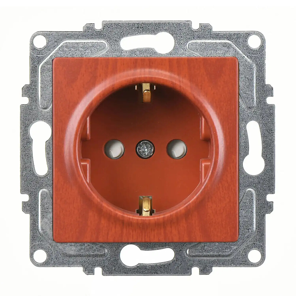 Visage Çocuk Korumalı Topraklı Priz (klipsli), Kiraz (Mekanizma + Tuş/Kapak) - Günsan Elektrik