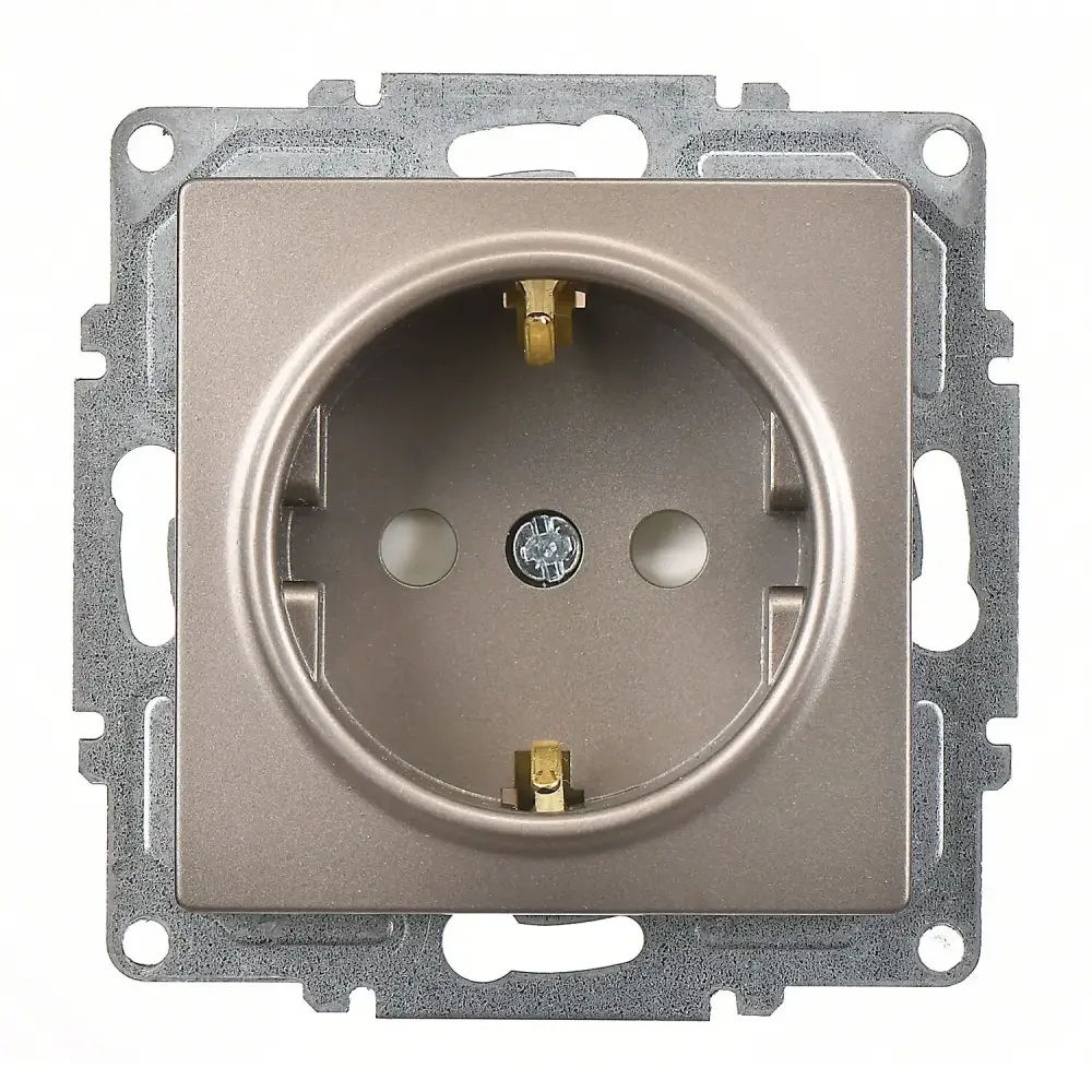 Visage Çocuk Korumalı Topraklı Priz, Mocha (Mekanizma + Tuş/Kapak) 