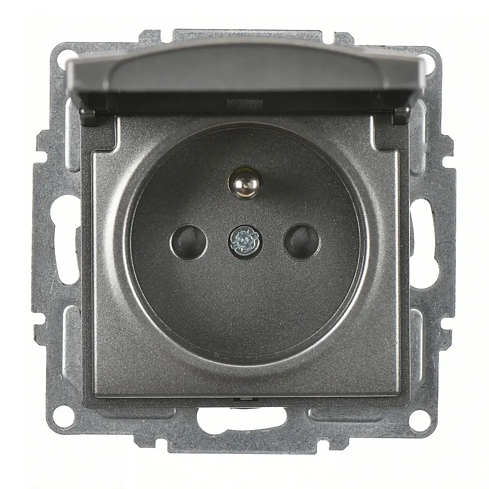 Visage Çocuk Korumalı UPS Priz, Füme (Mekanizma + Tuş/Kapak) - 1