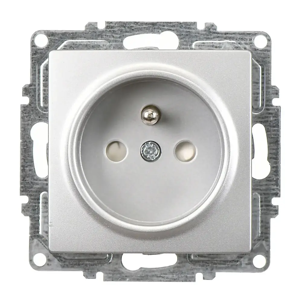 Visage Çocuk Korumalı UPS Priz (klipsli), Gümüş (Mekanizma + Tuş/Kapak) - 1