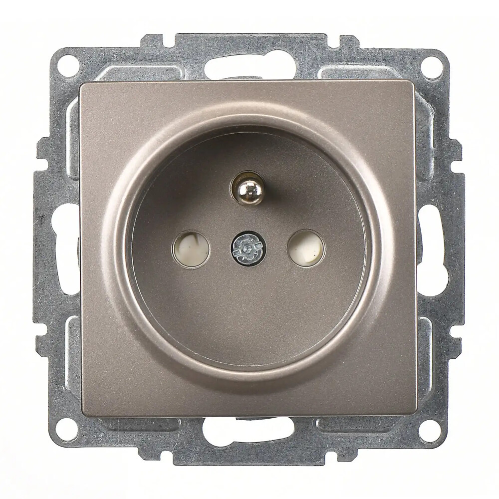 Visage Çocuk Korumalı UPS Priz (klipsli), Mocha (Mekanizma + Tuş/Kapak) - Günsan Elektrik