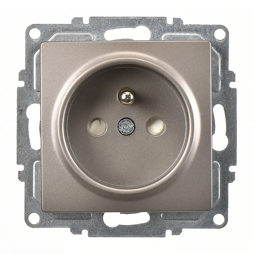 Visage Çocuk Korumalı UPS Priz (klipsli), Mocha (Mekanizma + Tuş/Kapak) - 1