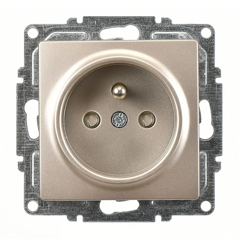 Visage Çocuk Korumalı UPS Priz, Metalik Bej (Mekanizma + Tuş/Kapak) 
