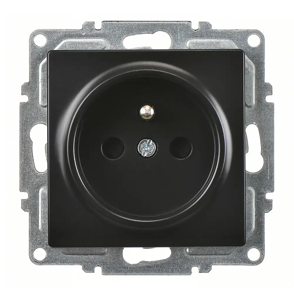 Visage Çocuk Korumalı UPS Priz, Metalik Siyah (Mekanizma + Tuş/Kapak) 