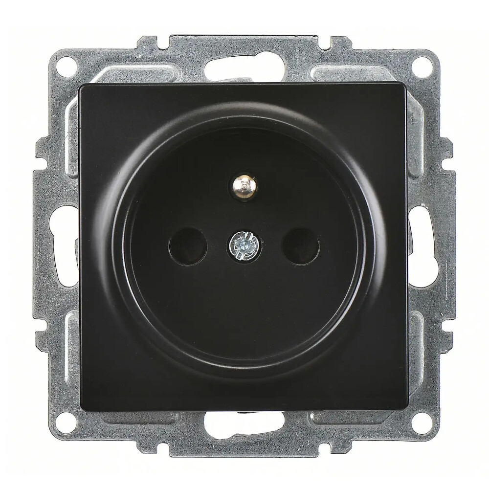 Visage Çocuk Korumalı UPS Priz, Metalik Siyah (Mekanizma + Tuş/Kapak) - Günsan Elektrik