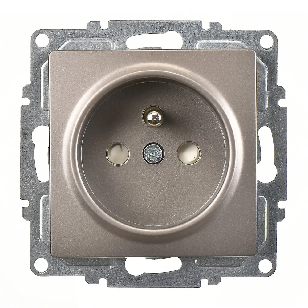 Visage Çocuk Korumalı UPS Priz, Mocha (Mekanizma + Tuş/Kapak) - Günsan Elektrik