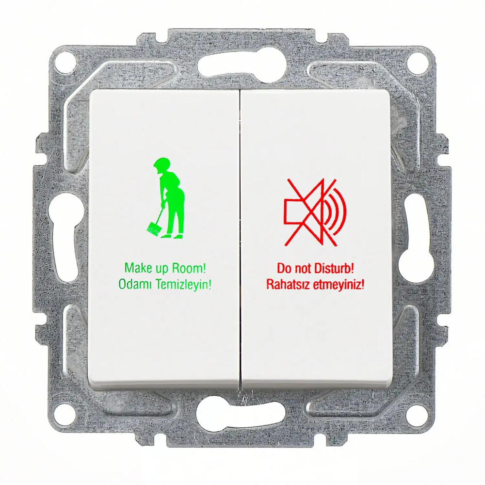 Visage DND/MUR Komütatörü, Beyaz (Mekanizma + Tuş/Kapak) - Günsan Elektrik