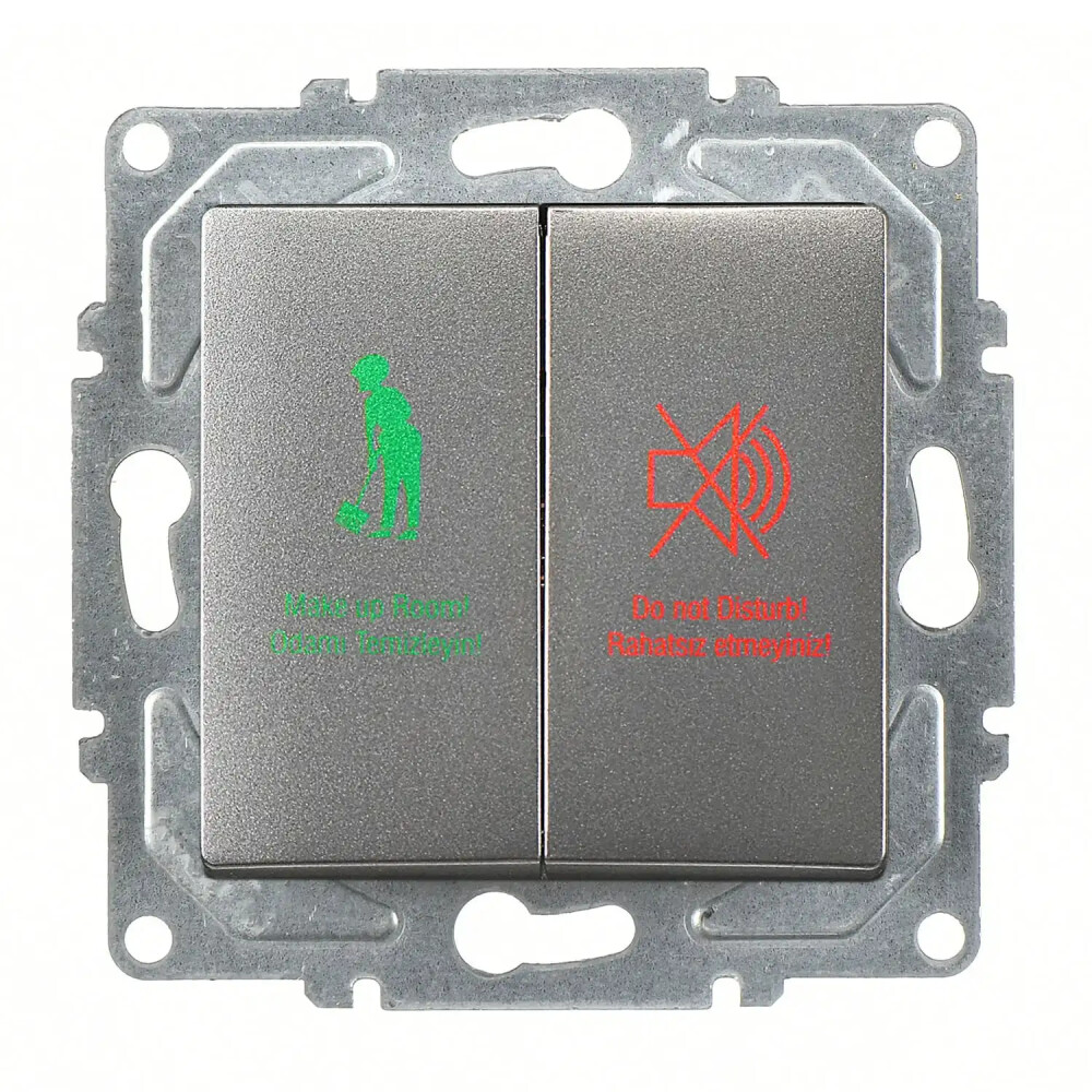 Visage DND/MUR Komütatörü, Füme (Mekanizma + Tuş/Kapak) - Günsan Elektrik