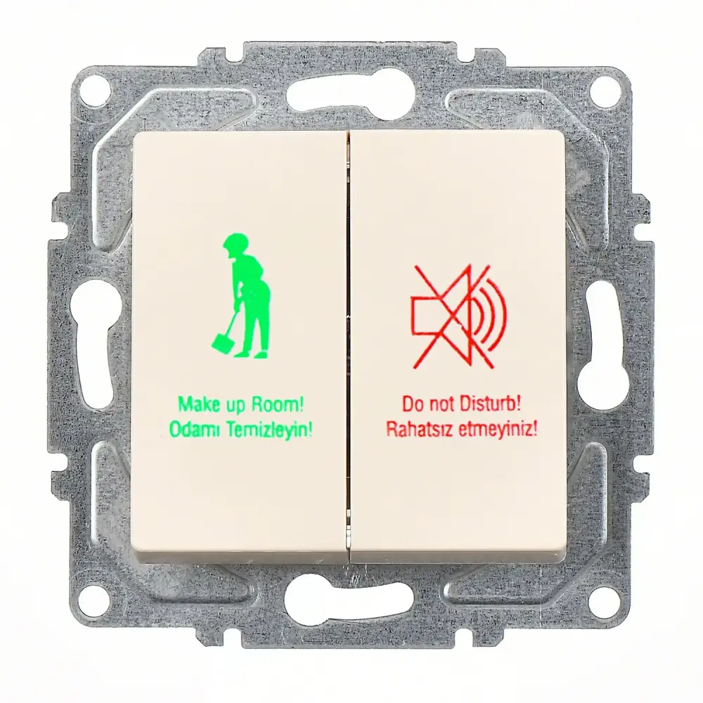 Visage DND/MUR Komütatörü, Krem (Mekanizma + Tuş/Kapak) 