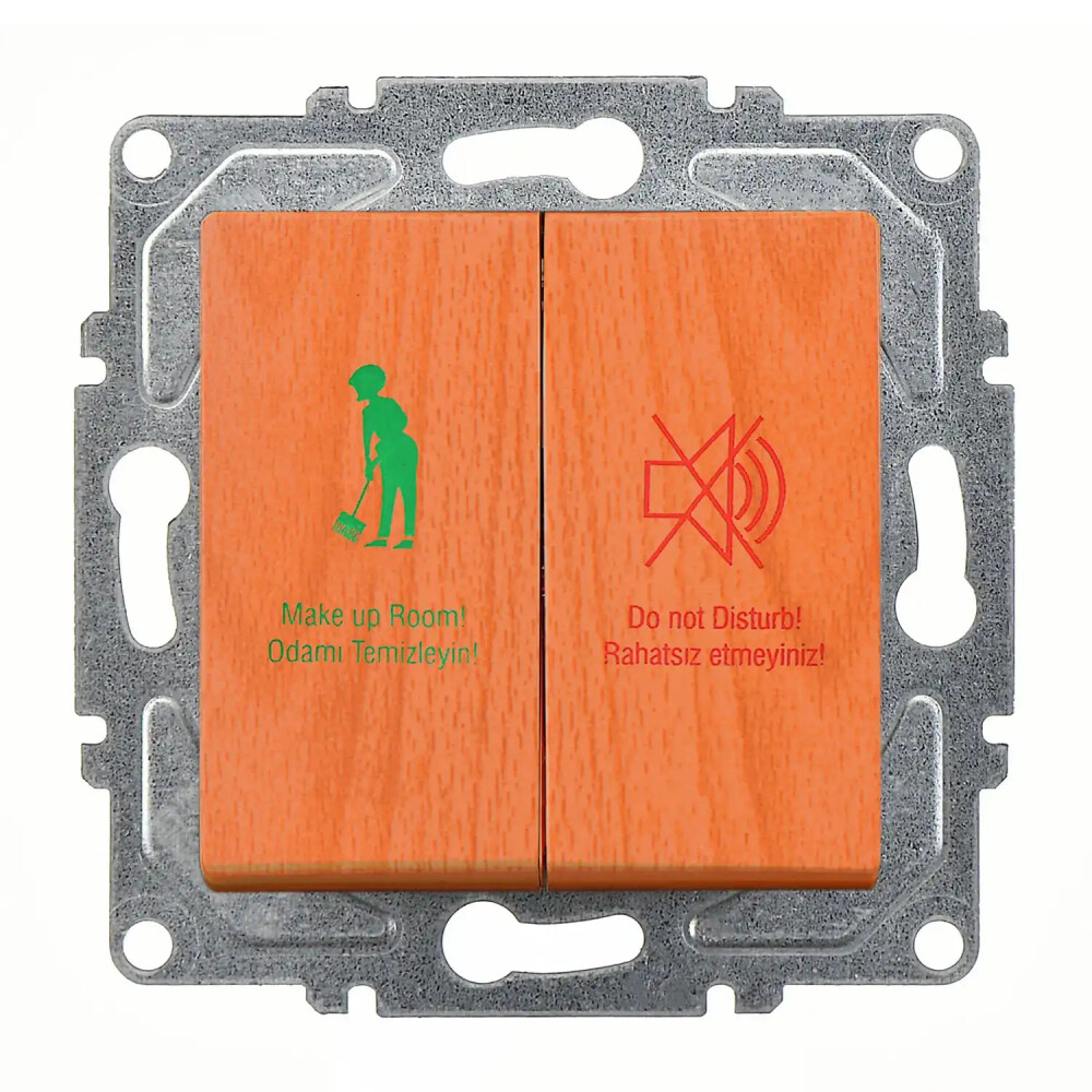 Visage DND/MUR Komütatörü, Meşe (Mekanizma + Tuş/Kapak) - Günsan Elektrik