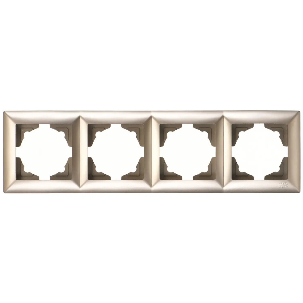 Visage Dörtlü Çerçeve, Metalik Bej - Günsan Elektrik