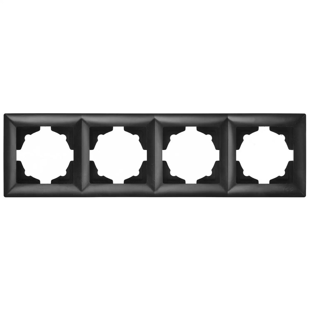 Visage Dörtlü Çerçeve, Metalik Siyah - Günsan Elektrik