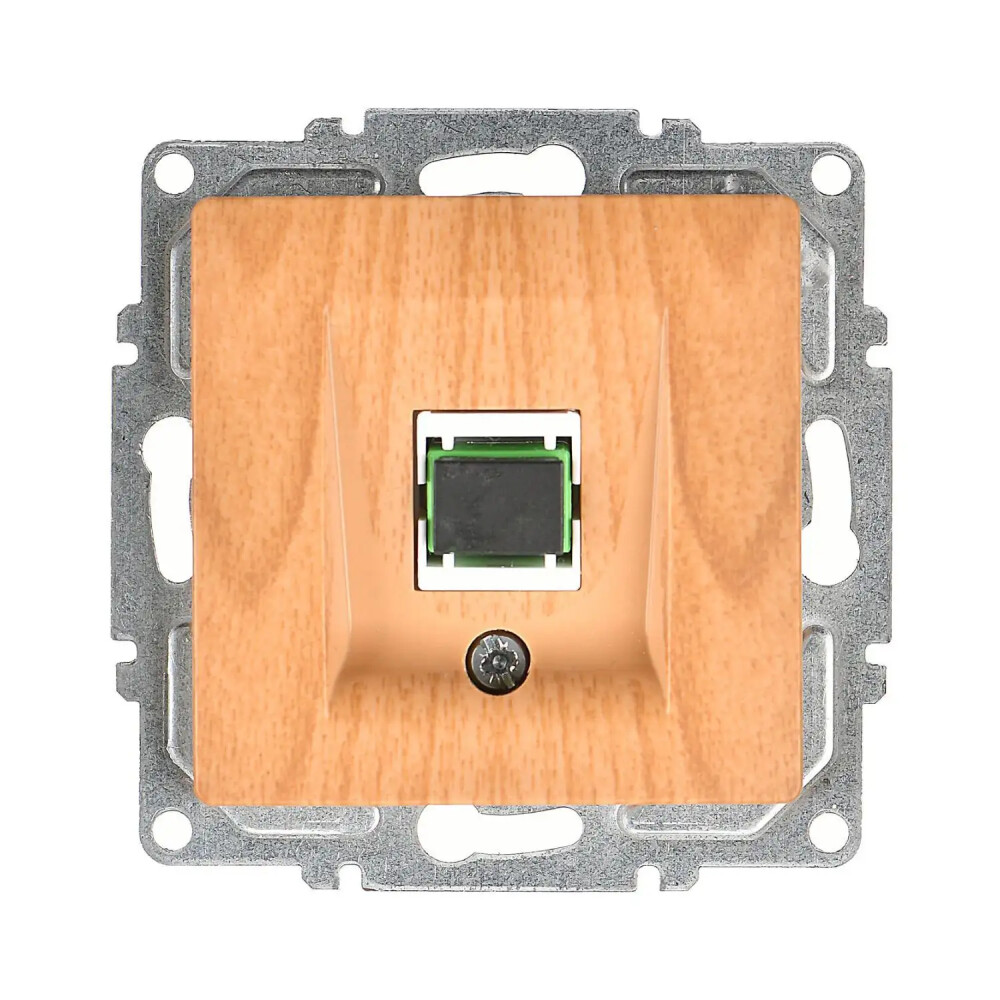 Visage Fiber Optik Data Prizi, Akçaağaç (Mekanizma + Tuş/Kapak) - Günsan Elektrik