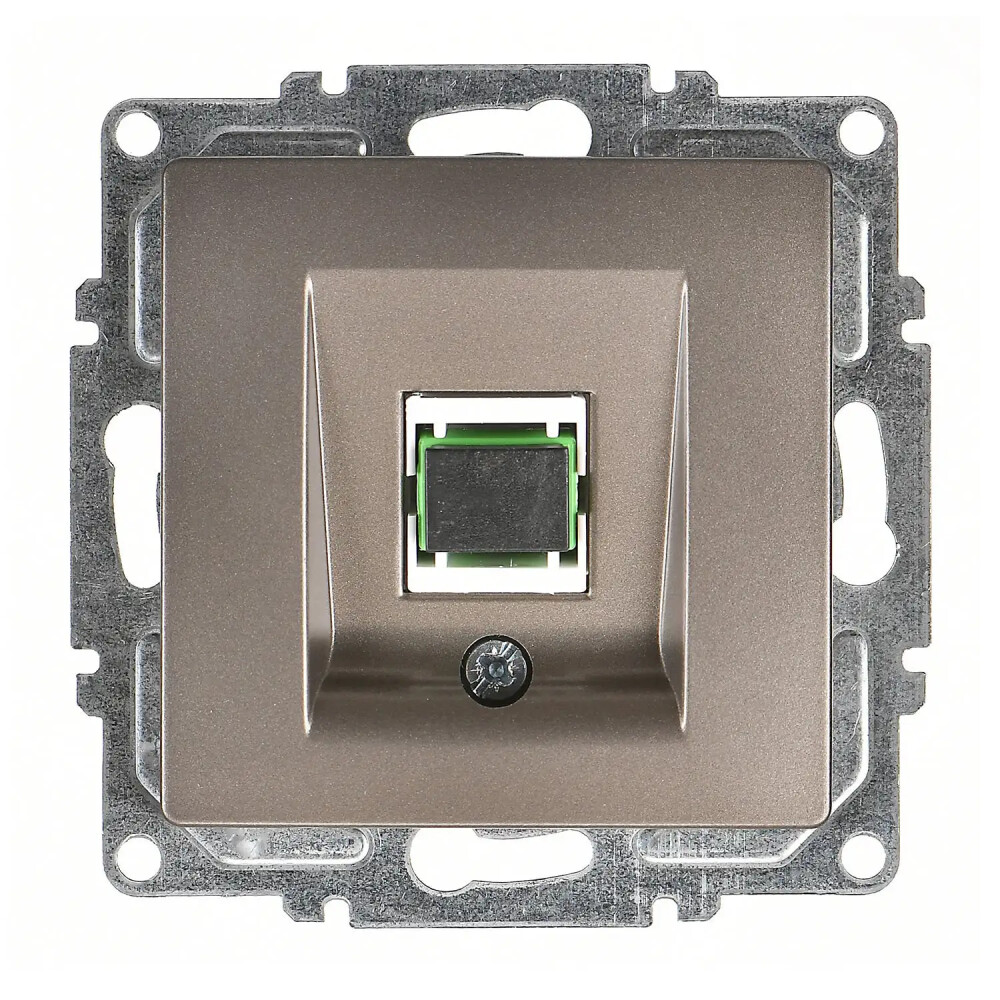 Visage Fiber Optik Data Prizi, Mocha (Mekanizma + Tuş/Kapak) - Günsan Elektrik