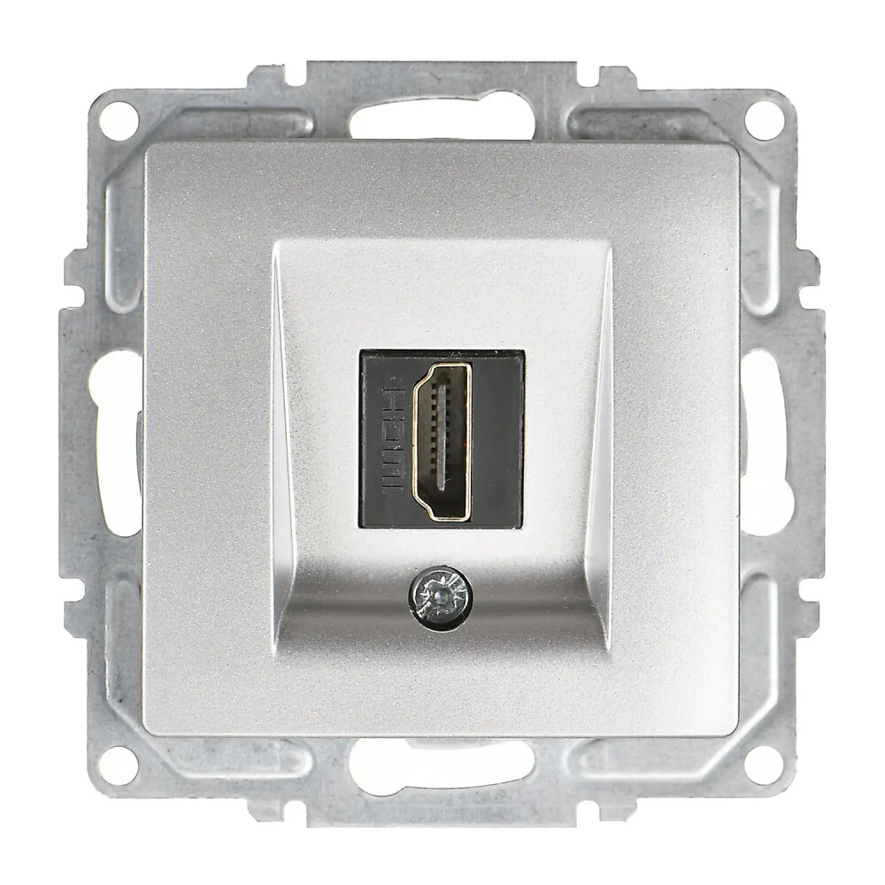 Visage HDMI Prizi, Gümüş (Mekanizma + Tuş/Kapak) - Günsan Elektrik