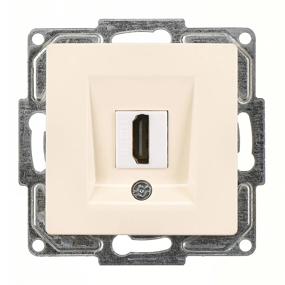 Visage HDMI Prizi, Krem (Mekanizma + Tuş/Kapak) - Günsan Elektrik