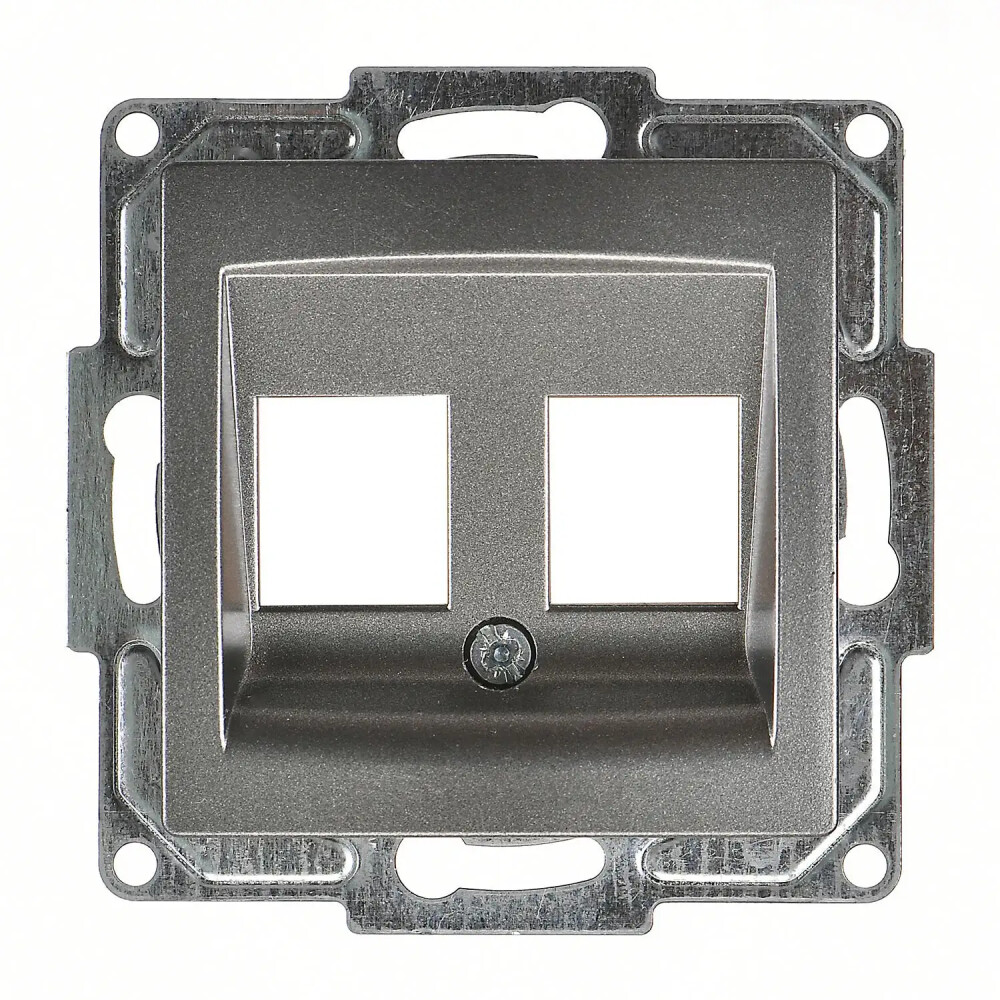 Visage İkili Data Prizi (Jaksız), Füme (Mekanizma + Tuş/Kapak) - Günsan Elektrik