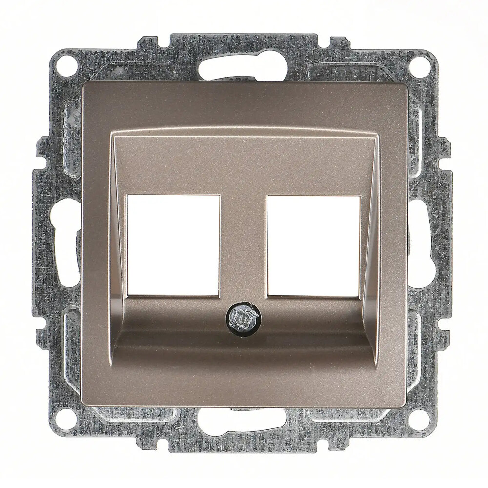 Visage İkili Data Prizi (Jaksız), Mocha (Mekanizma + Tuş/Kapak) - Günsan Elektrik