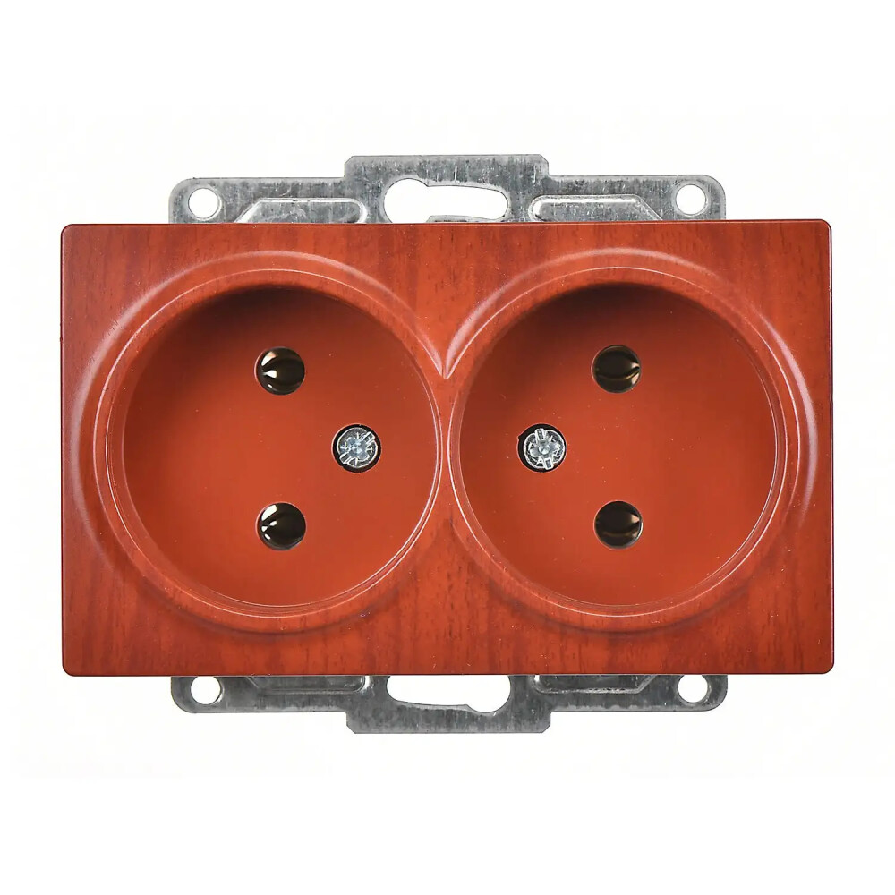 Visage İkili Priz, Kiraz (Mekanizma + Tuş/Kapak) - Günsan Elektrik