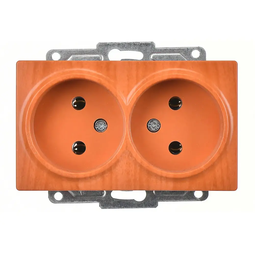 Visage İkili Priz, Meşe (Mekanizma + Tuş/Kapak) 