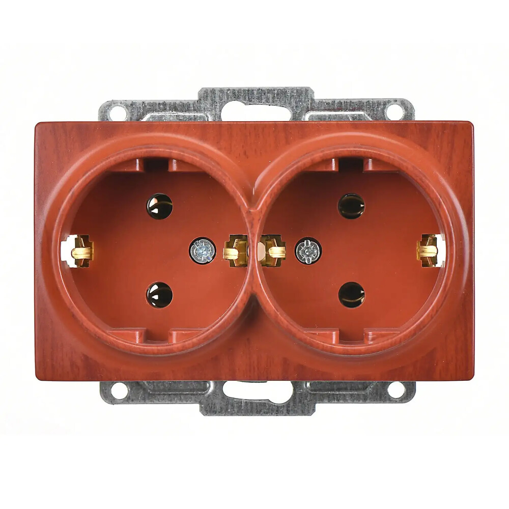 Visage İkili Topraklı Priz, Kiraz (Mekanizma + Tuş/Kapak) - Günsan Elektrik