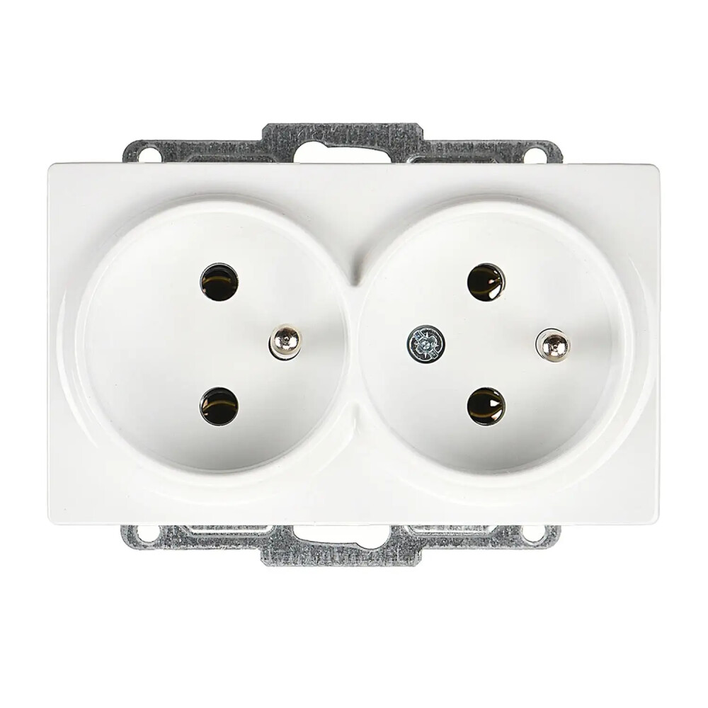 Visage İkili UPS Priz, Beyaz (Mekanizma + Tuş/Kapak) - Günsan Elektrik