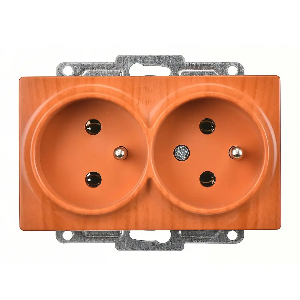 Visage İkili UPS Priz, Meşe (Mekanizma + Tuş/Kapak) 