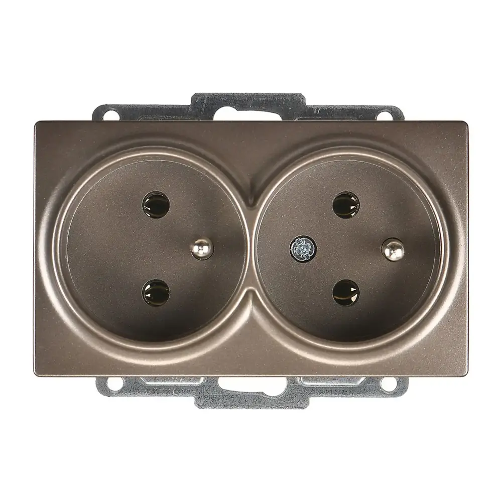 Visage İkili UPS Priz, Mocha (Mekanizma + Tuş/Kapak) - 1