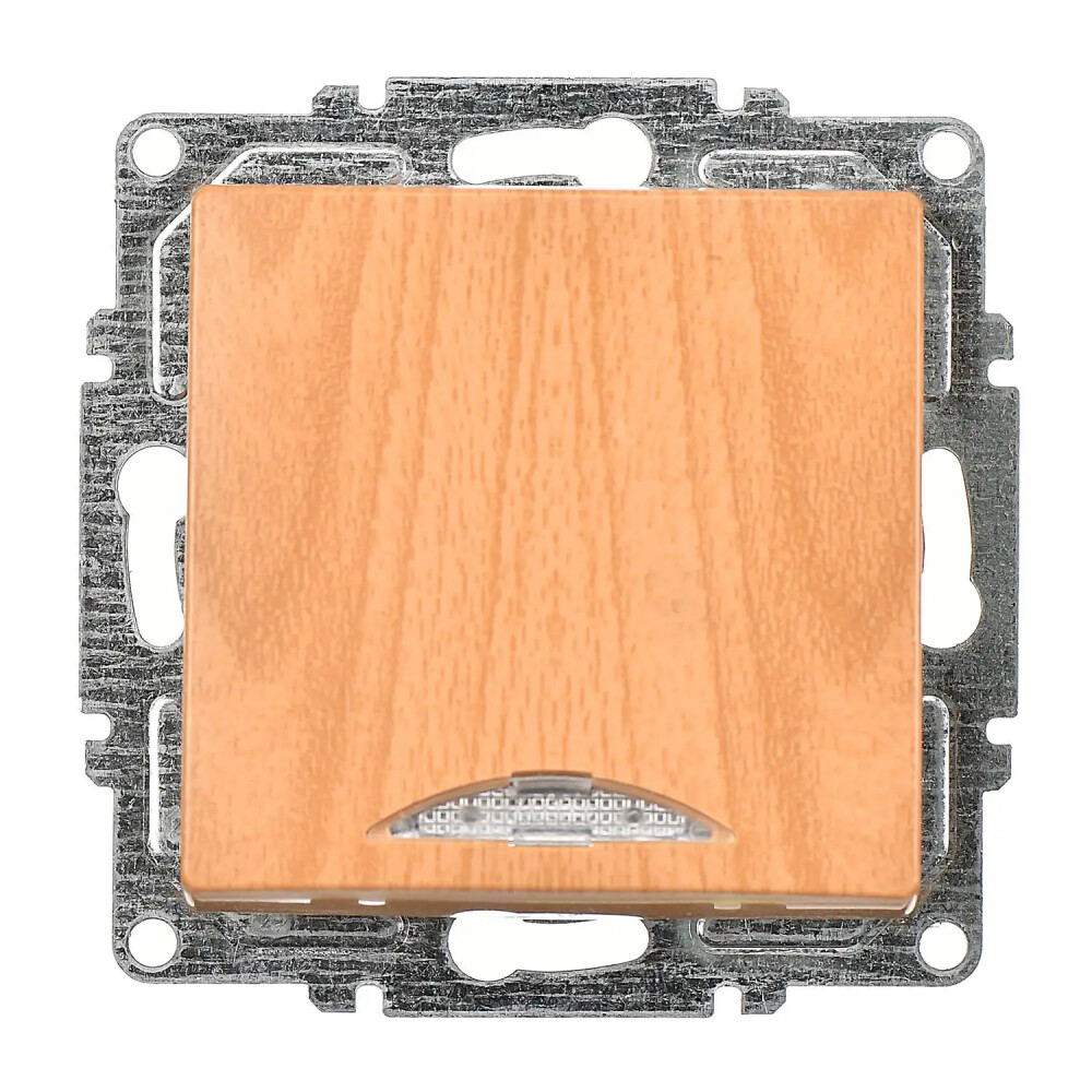 Visage Işıklı Anahtar, Akçaağaç (Mekanizma + Tuş/Kapak) - Günsan Elektrik