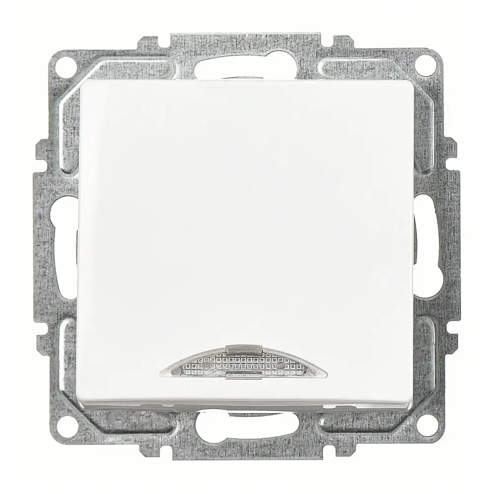 Visage Işıklı Anahtar, Beyaz (Mekanizma + Tuş/Kapak) 