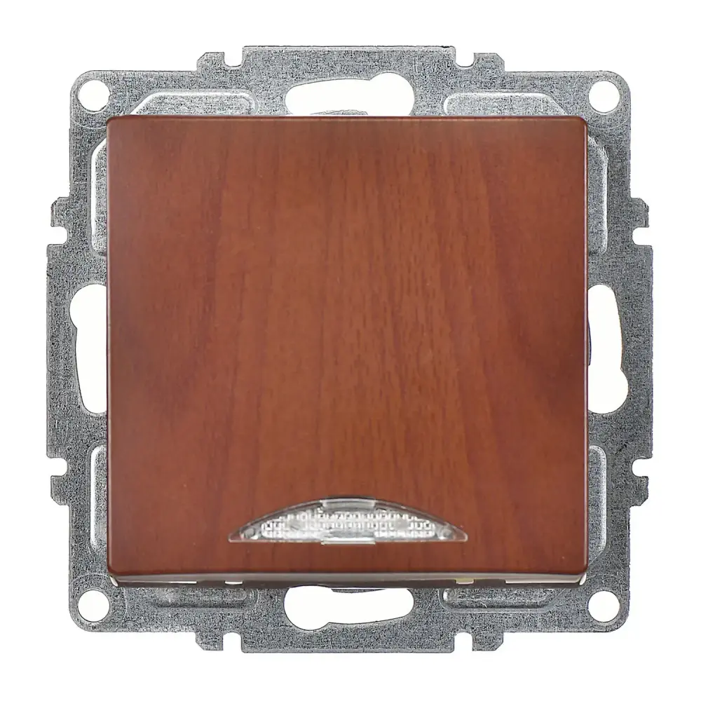 Visage Işıklı Anahtar, Ceviz (Mekanizma + Tuş/Kapak) 