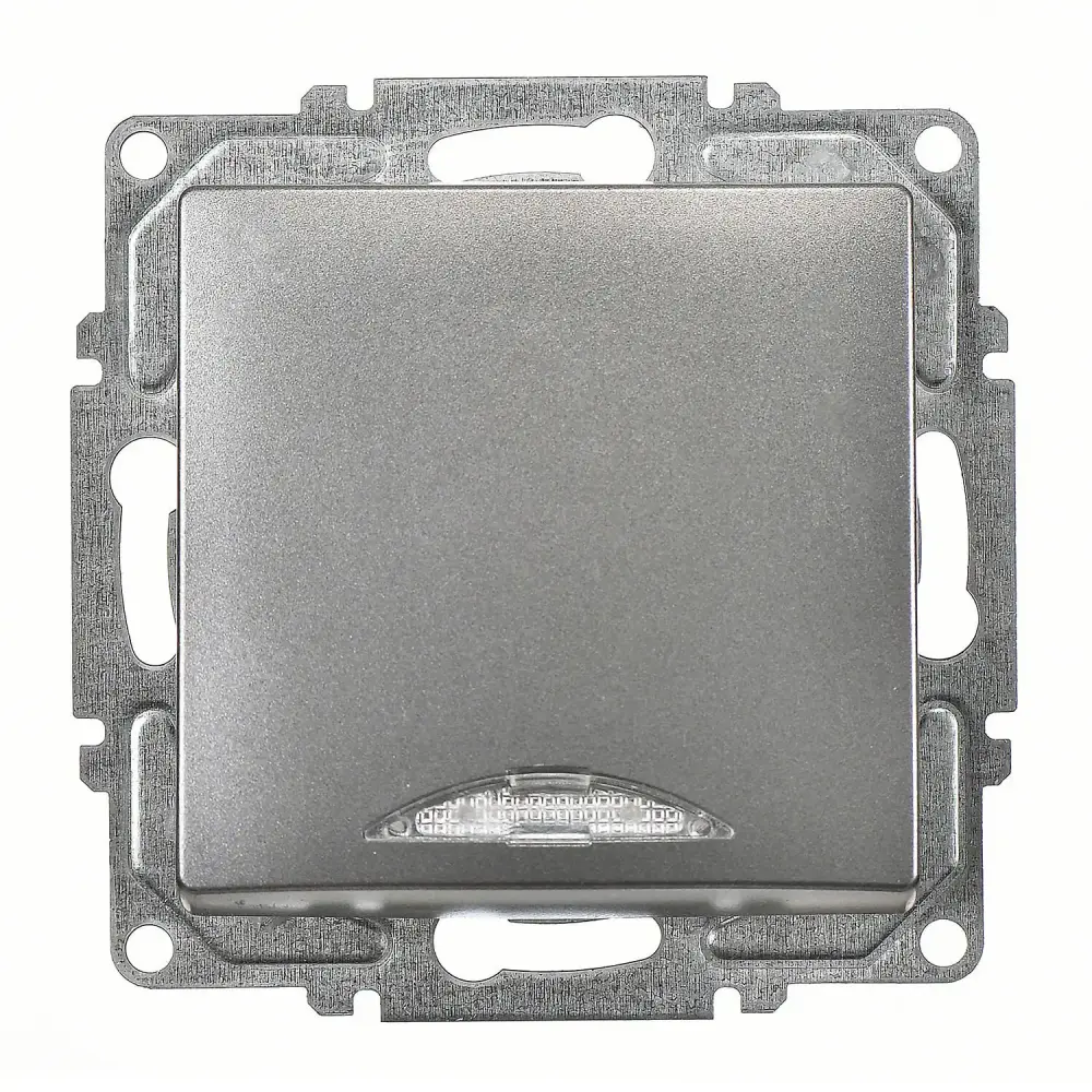 Visage Işıklı Anahtar (klipsli), Füme (Mekanizma + Tuş/Kapak) 