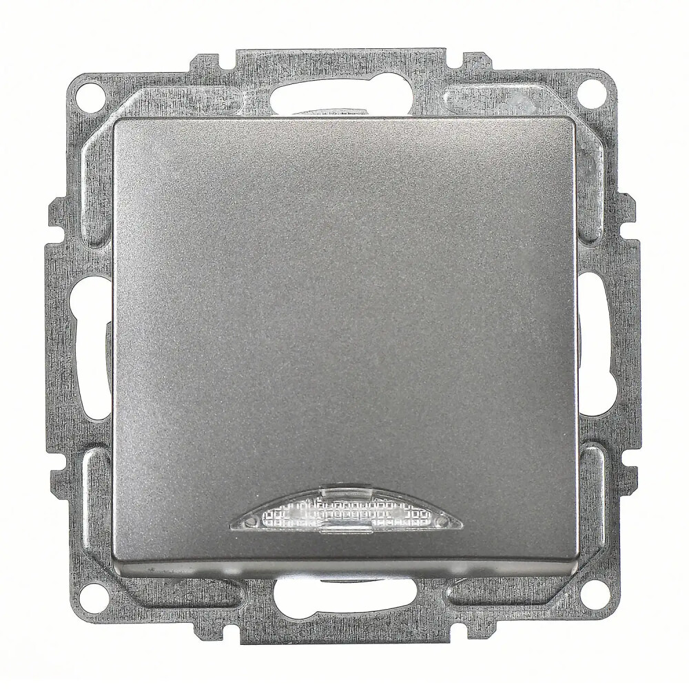 Visage Işıklı Anahtar (klipsli), Füme (Mekanizma + Tuş/Kapak) - Günsan Elektrik