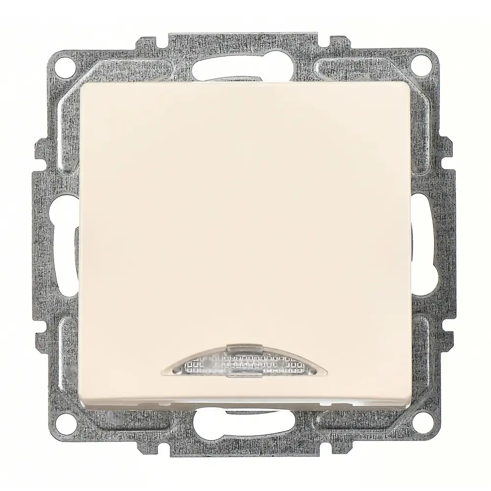 Visage Işıklı Anahtar (klipsli), Krem (Mekanizma + Tuş/Kapak) - 1