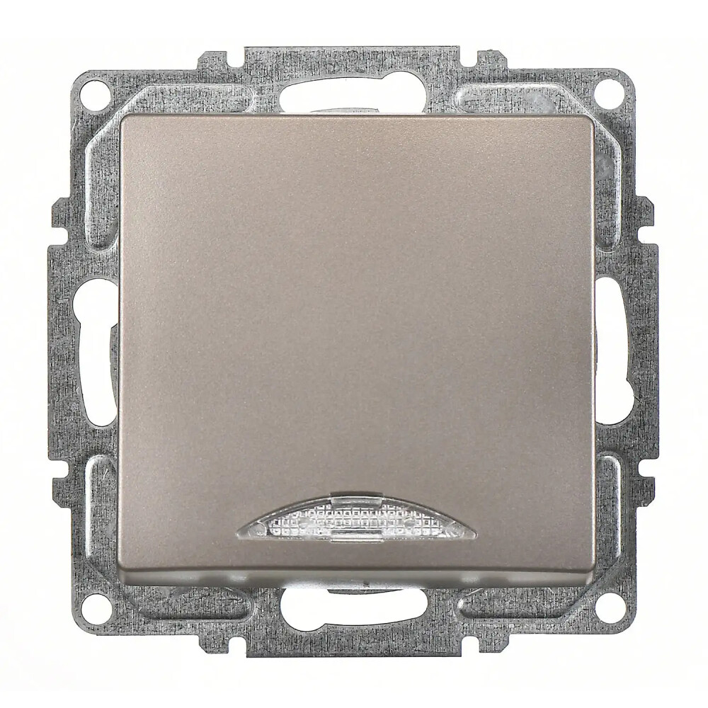 Visage Işıklı Anahtar, Mocha (Mekanizma + Tuş/Kapak) - Günsan Elektrik