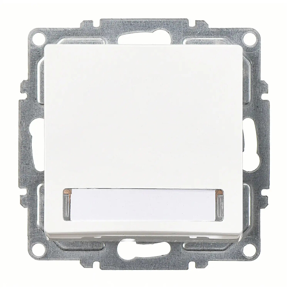 Visage Işıklı Etiketli Zil Butonu, 12V, Beyaz (Mekanizma + Tuş/Kapak) - Günsan Elektrik