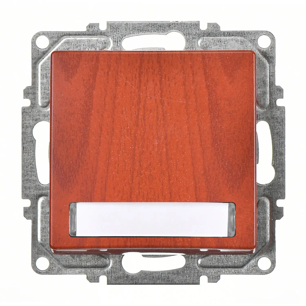 Visage Işıklı Etiketli Zil Butonu, 12V, Kiraz (Mekanizma + Tuş/Kapak) - Günsan Elektrik