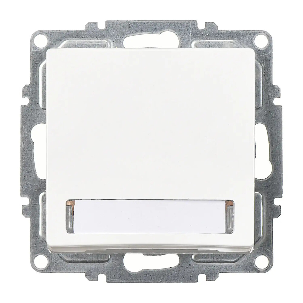 Visage Işıklı Etiketli Zil Butonu, 12V (klipsli), Beyaz (Mekanizma + Tuş/Kapak) - Günsan Elektrik