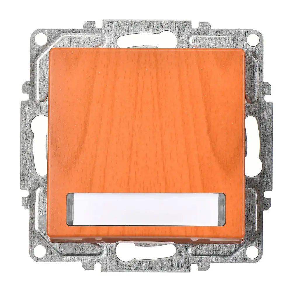 Visage Işıklı Etiketli Zil Butonu, 12V (klipsli), Meşe (Mekanizma + Tuş/Kapak) - 1