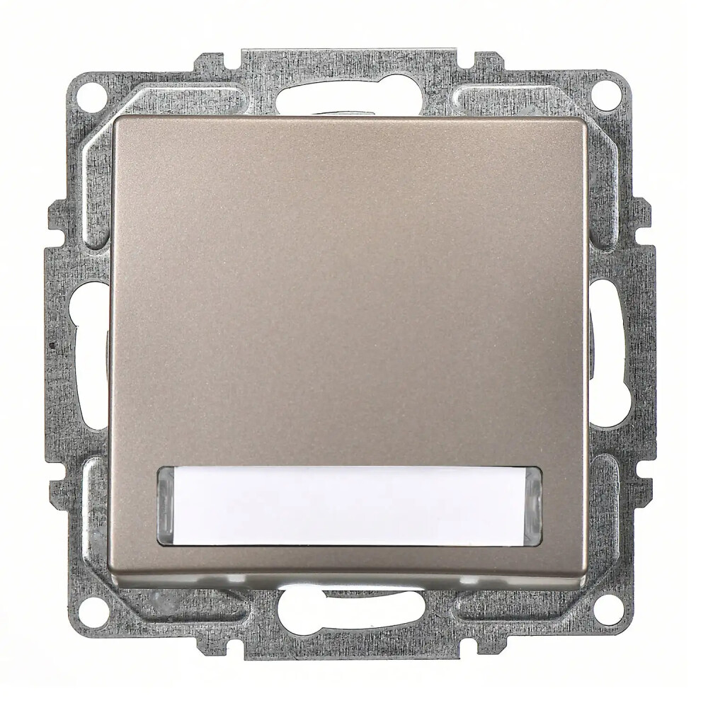 Visage Işıklı Etiketli Zil Butonu, 12V (klipsli), Mocha (Mekanizma + Tuş/Kapak) - Günsan Elektrik