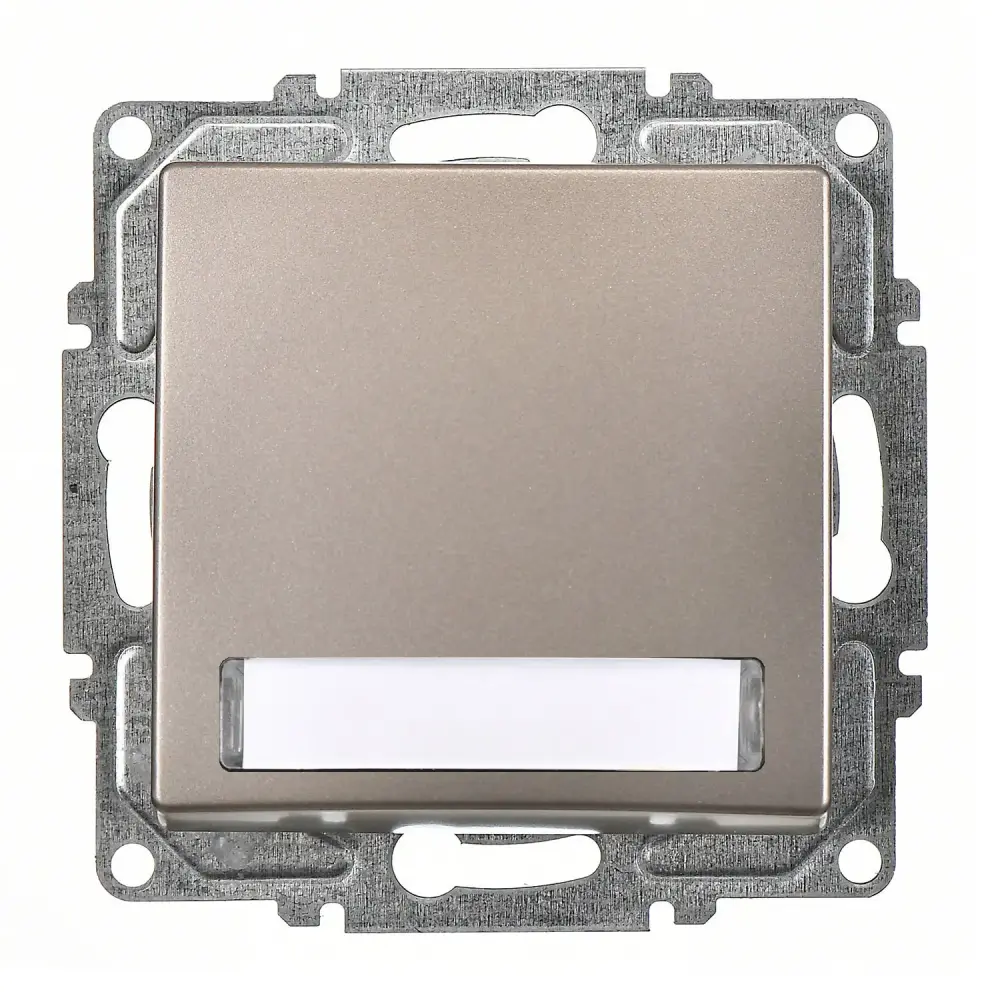 Visage Işıklı Etiketli Zil Butonu, 12V, Mocha (Mekanizma + Tuş/Kapak) - 1